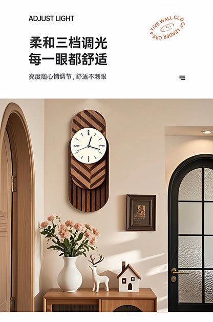 2026 Retro-Kunst-Wanduhr für Wohnzimmer, Zuhause, 2025, neue leichte Luxus-High-End-Uhr, geräuschlose Wanduhr