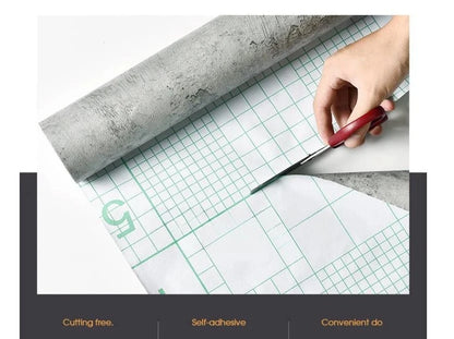 40cm PVC Dark Gray Waterproof Industrial Style Self-adhesive Wallpaper Library Living Room Bedroom Wall Renovation Vinyl Sticker