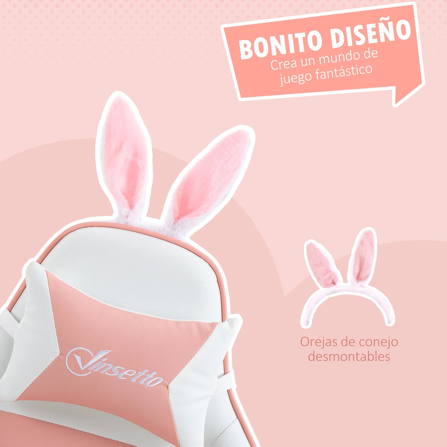 65x63x136-142cm vinsetto höhen verstellbarer pu drehbarer Gaming-Stuhl