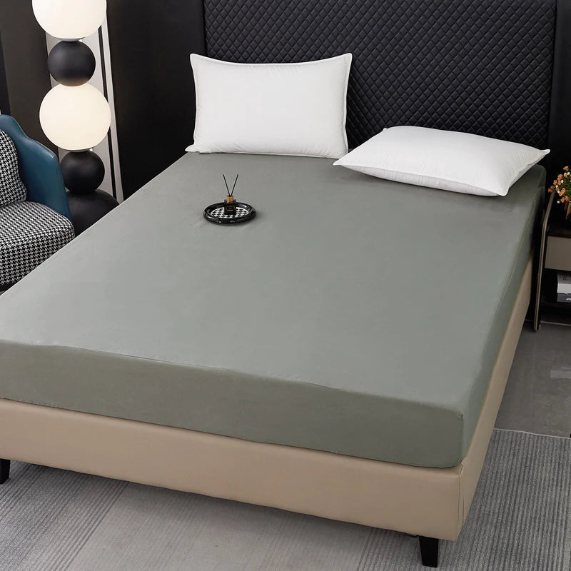 Waterproof Mattress Protector Cover, 100% Polyester & Polyurethane, Hypoallergenic Soft Sanded Fabric, Deep Pocket Fitted Sheet.