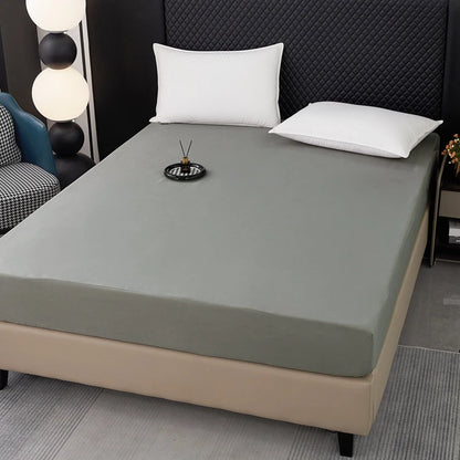 Waterproof Mattress Protector Cover, 100% Polyester & Polyurethane, Hypoallergenic Soft Sanded Fabric, Deep Pocket Fitted Sheet.