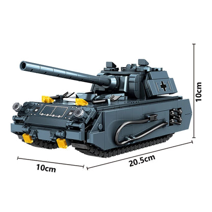 World War 2 WW2 Army Military Soldiers Armor Halftrack Main Station Tank Building Blocks Bricks Model DIY Assembly Toys For Kids.