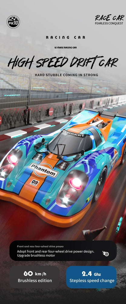 16307PRO 1:16 70KM/H Brushless Remote Control Car High Speed Drift Racing Car Four Wheel Drive Off Road Vehicle Boys Toy Gift.