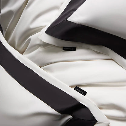 4Pcs Premium 1000TC Egyptian Cotton Solid Color Hotel Style Wide Edge Bedding Set Duvet Cover Bed Sheet/Fitted Sheet Pillowcases.