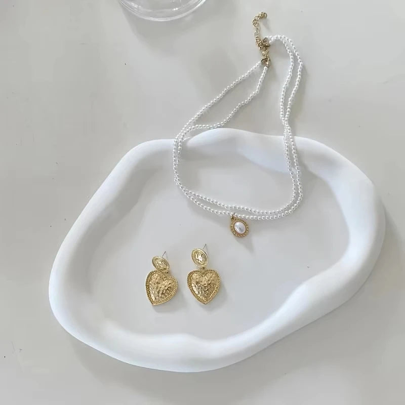 Creative Irregular Cloud Tray Silicone Mold Diy Oval Round Plaster Concrete Jewelry Storage Tray Home Decoration Casting Mold.