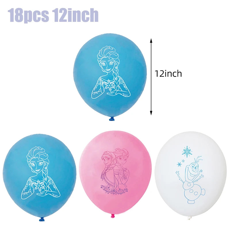 Disney gefroren Geburtstag Dekorationen Mädchen Papier Geschirr Teller Servietten Tassen Schnee königin Geburtstag Deko Hintergrund Luftballons Lieferungen