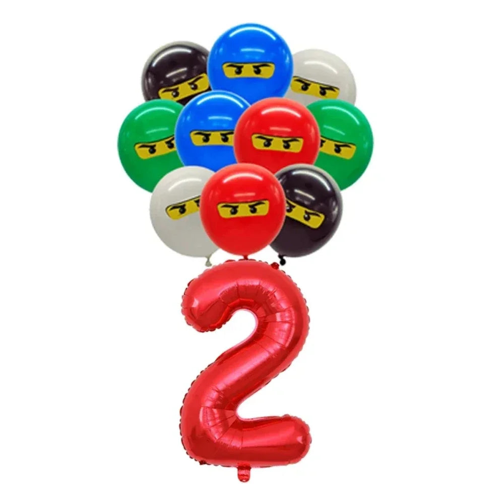 Neue Ninja Geburtstag Dekoration Supplie Ballon Geschirr Cartoon Banner Hintergrund Kuchen Dekoration Party Supplie Baby Dusche geschenk