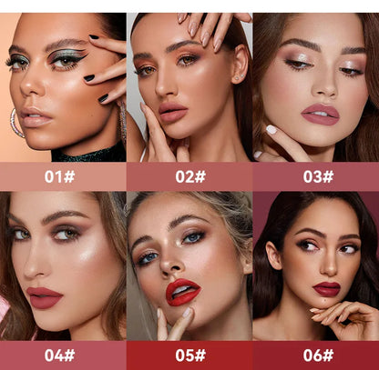 6 Colors Nude Matte Lip Gloss Waterproof Lasting Lipstick Not Fading Sexy Nude Red Pink Velvet Liquid Lipsticks Makeup Cosmetic.