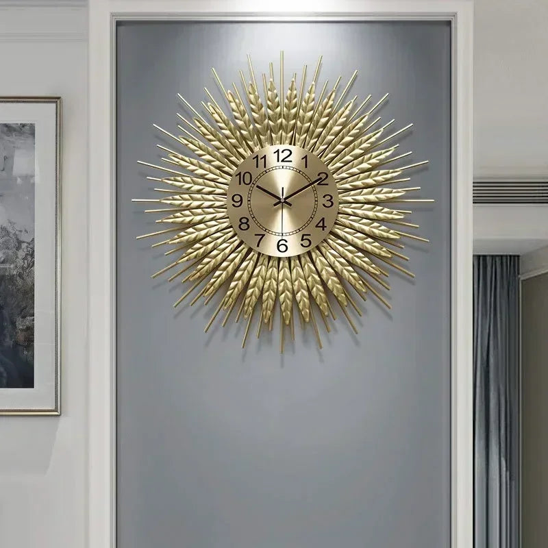 Weizen ohren uhren, Wohnzimmer wanduhren, die Ernte Wohlstand Gesundheit Glück Einheit Freundschaft Vitalität Hoffnung symbolisieren