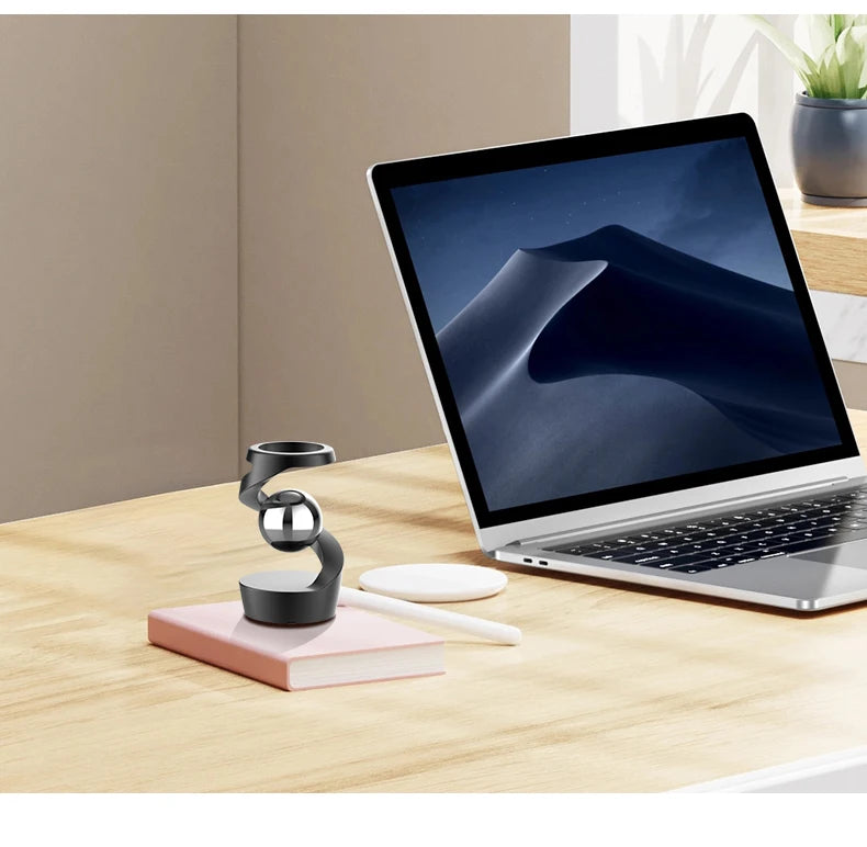 Adult Desktop Stress Relief Toy Aluminum Alloy Decompression Hypnosis Rotary Gyro Fingertip Kinetic levitating Spinner Gift.