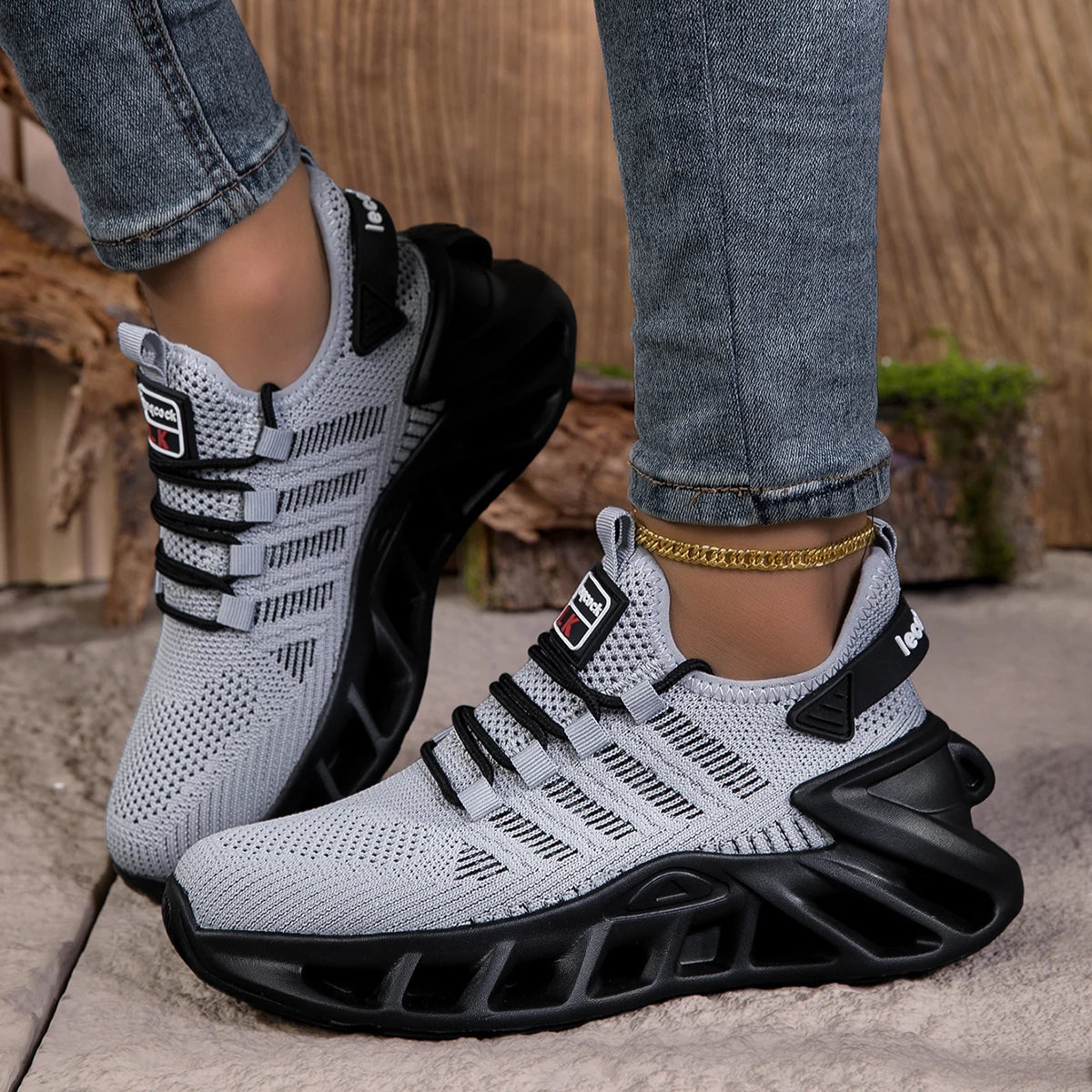 YRZL Unisex Running Shoes Men Women Lightweight Mesh Breathable Comfortable Flat Soft Tennis Shoes Summer Lace-up Sneakers Man
