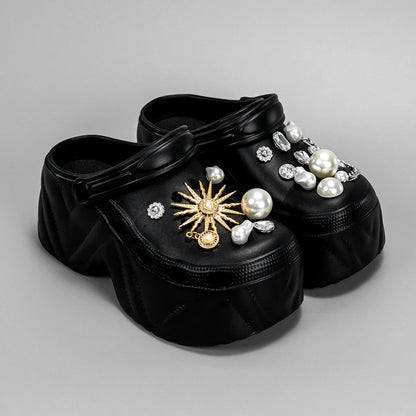 Women's Slippers 9CM High Platform Garden Fashion Clogs Shoes Women's Slippers Thick Bottom EVA Sandals Summer Girls Slippers.