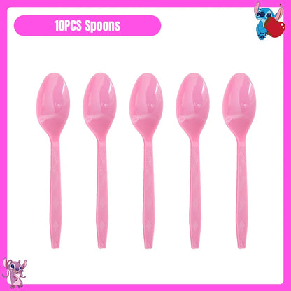 Disney Lilo und Stitch Party Dekoration Geschirr rosa Stitch alles Gute zum Geburtstag Party Thema liefert Ballon Hintergrund Tasse Teller