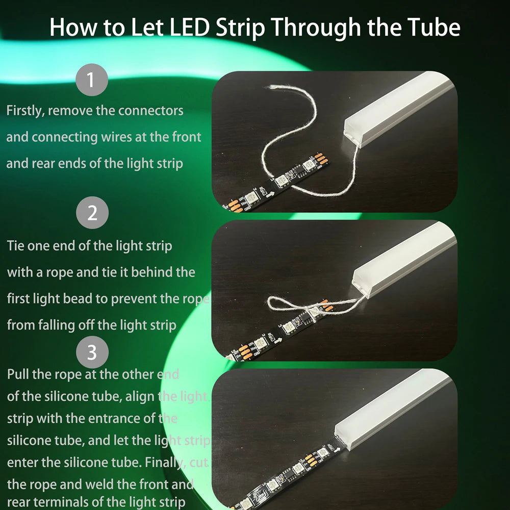 IP67 Waterproof Flexible LED Neon Silicone Light Tube For WS2812B WS2811 WS2815 5050 COB RGB Light Strip Ourdoor Decoration.