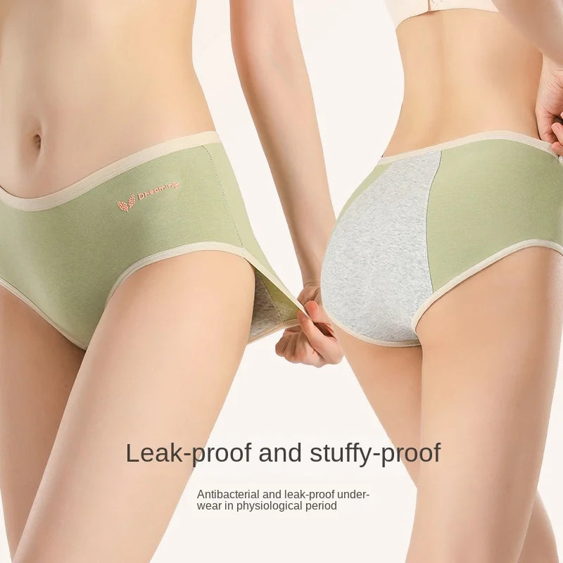 Menstrual Period Panties Women Cotton Plus Size Leakproof Period Underpants Breathable Female Waterproof Menstruation Breifs.