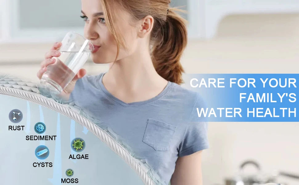 Whole house water purifier 0.01um PVDF pre-filter 1000L SUS304 water filter can be continuously cleaned for 5 years.