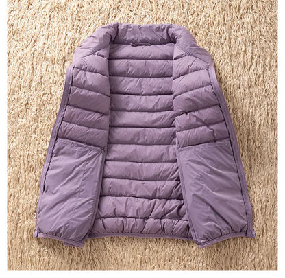 12 Farben 90% weiße Enten Daunen Frauen ärmellose Jacken 2023 Neuankömmlinge weibliche ultraleichte packbare Weste Frauen Mäntel