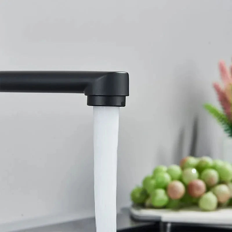 Kitchen Faucets Stainless Steel Wall Mounted Dual Hole Bathroom 360 Rotate Basin Faucet Cold Hot Water Mixer Taps With spray gun