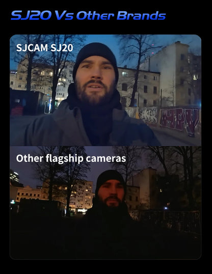 SJCAM SJ20 4K Anti-Shake Action Camera Dual Lens Waterproof 5G WiFi Touch Screen Motion Detection Multifunctional Sports Cam.