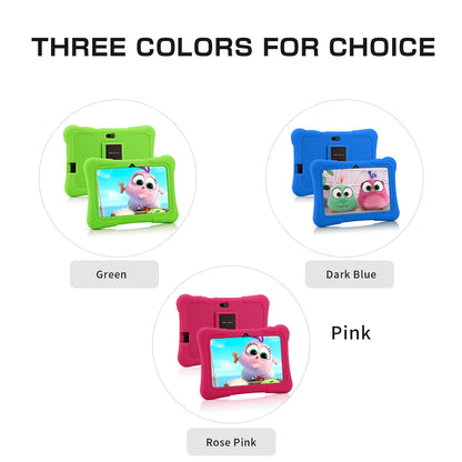 PRITOM 7 Inch Kids Tablet Quad Core Android 10 32GB WiFi Bluetooth Educational Software Installed.