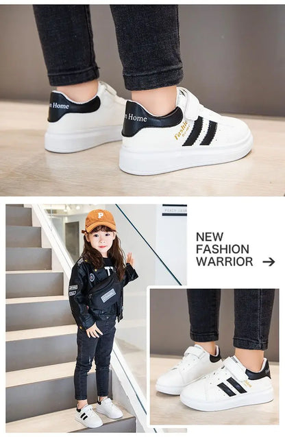 Children's Sports Shoes Non-slip New Tennis Shoes for Girls Fashion Boys Versatile Kids Causal School Running Sneakers Hook Loop.