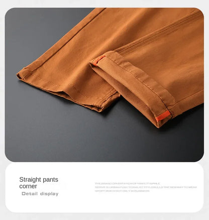 Seven-Color Stretch Jean Men's Trendy Wild Simple 97% Cotton High-End Slim-Fitting Small Straight Casual Men's Clothing Trousers