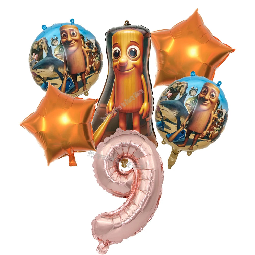 Italienisches Brainrot-Ballon-Set, Babyparty-Party-Ballon, Tralalero Tralala TungTungTungSahur-Luftballons, Dekoration, fotografische Requisite