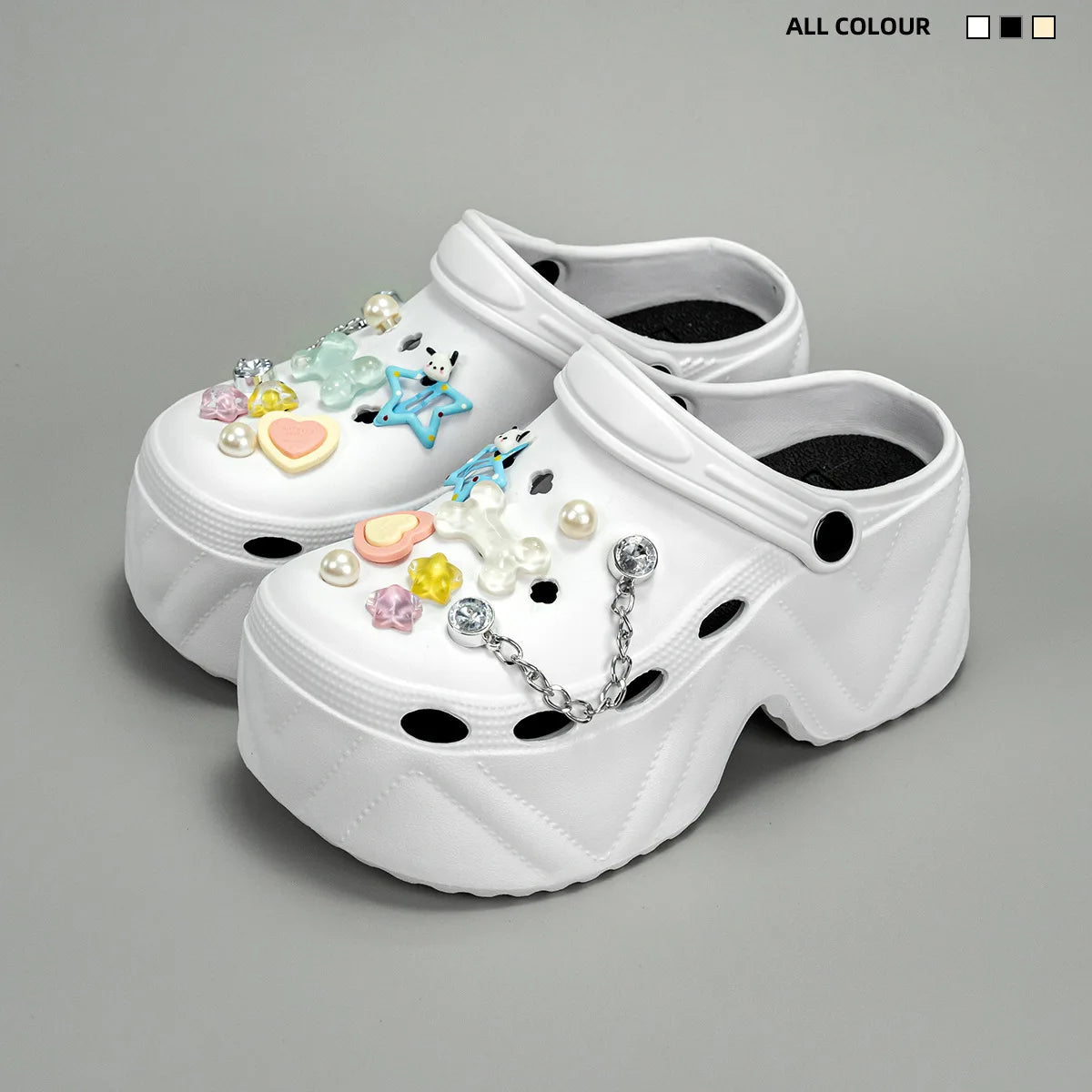 Women's Slippers 9CM High Platform Garden Fashion Clogs Shoes Women's Slippers Thick Bottom EVA Sandals Summer Girls Slippers