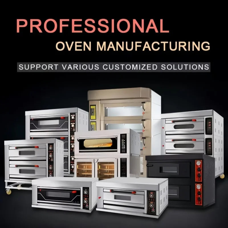 Bakery Oven Gas Electric Oven 1 Deck 2 Deck 3 Deck 2 3 4 6 Trays Cake Combination Baking Oven Sale Commercial.