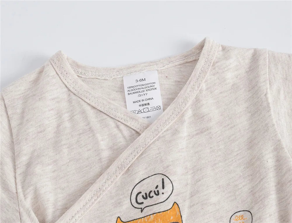 Honeyzone Baby Boy Bodysuit O-Neck Cartoon Print Neugeborene Baumwolle Kleidung ein Stück weiches Design Kinder Kostüm.