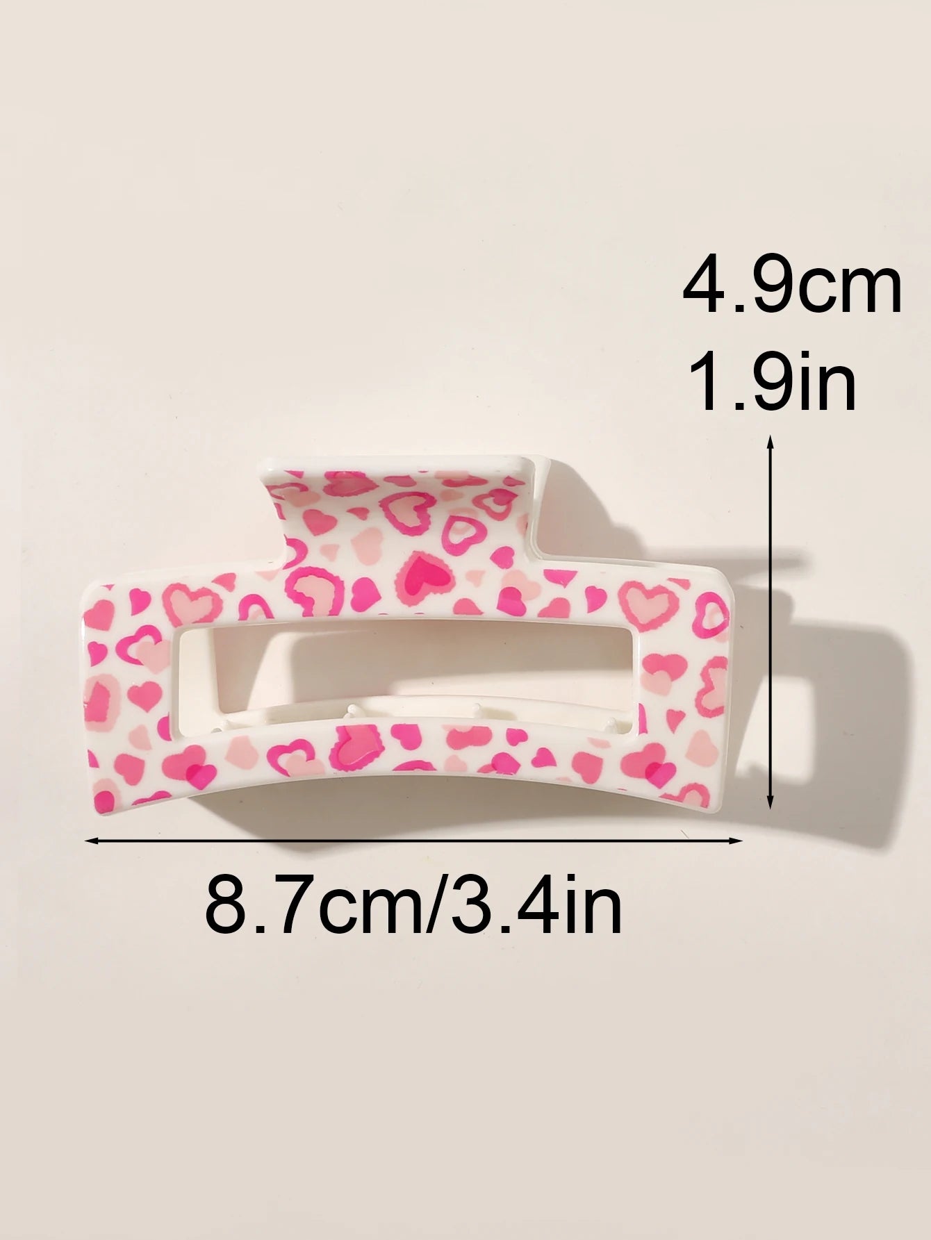 3 Pcs Frosted Cream Color Transparent Fruit Shark Scratch Clip-ins Style Back of Head Premium Wind Plate Women Hair Accessories