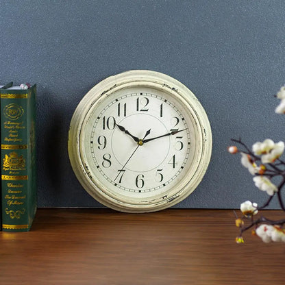 12-Zoll-Runduhr Vintage 12-Zoll-Wanduhr für die Heim dekoration stille nicht tickende Küchen uhr Retro grau für Zimmer Schlafzimmer