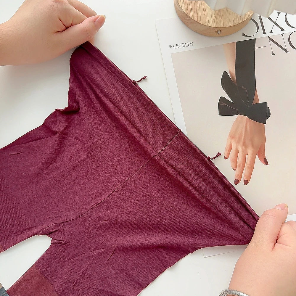 1/2Pcs Sexy Wine Red Stocking Women Girl Burgundy Thin Thick Elastic Tight Vintage Anti-Hooker Comfortable Pantyhose Accessory