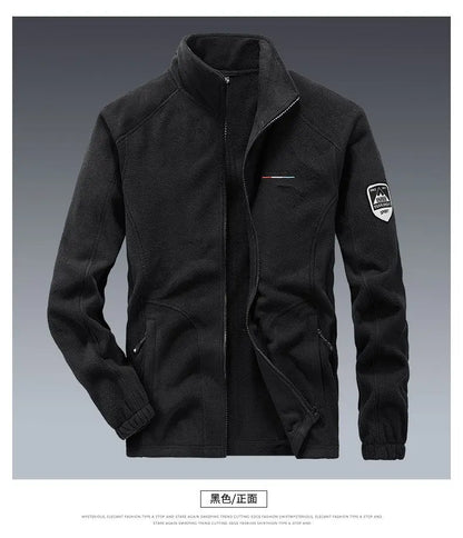 Men's Spring Autumn Jacket Thickened High-end Knitted Jacket Cardigan Outerwear Coat.