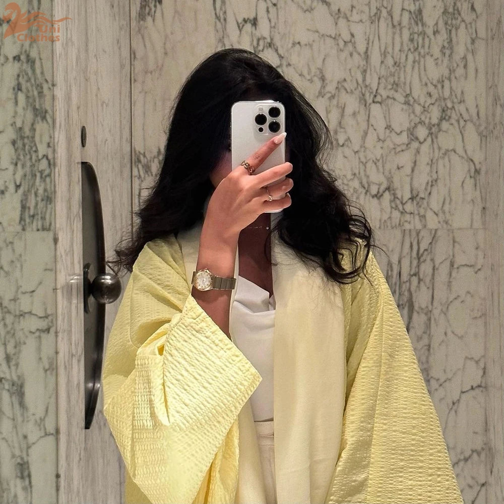 Ramadan Eid Open Kimono Abaya Damen Dubai Kebaya Muslim Women Kaftan Modest Dresses Islam Robe Vestidos Femme Musulmane.
