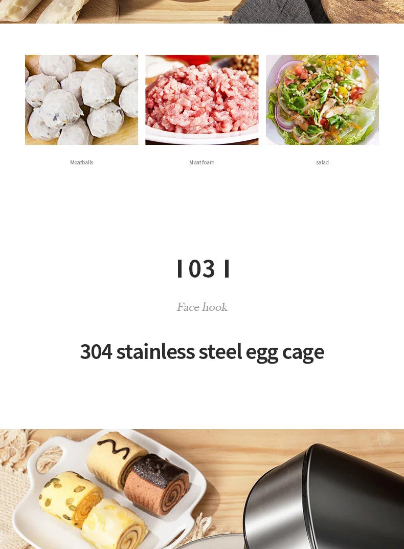 DIVEDEER Kitchen food mixer 3.5L stainless steel bowl cream egg mixture cake dough kneading machine 600W vertical mixer.