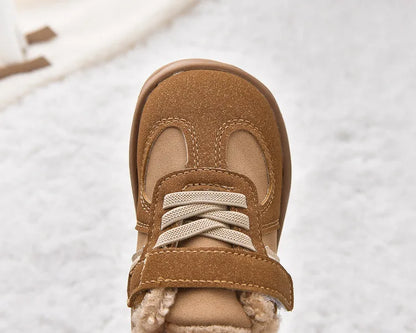 2025 Winter New Pulsh Fashion Trend Casual Sports Shoes for Childrens Anti Slip Warm Boys' Shallow Mouth Versatile Snow Sneakers