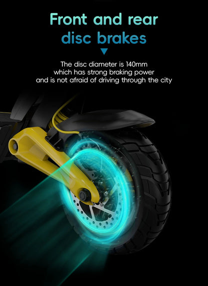 OOTD S10 Off-road Escooter 1400W Motor 48V20Ah Battery Adult E-Scooter 10-inch Tire City Commuting Electric Scooter.
