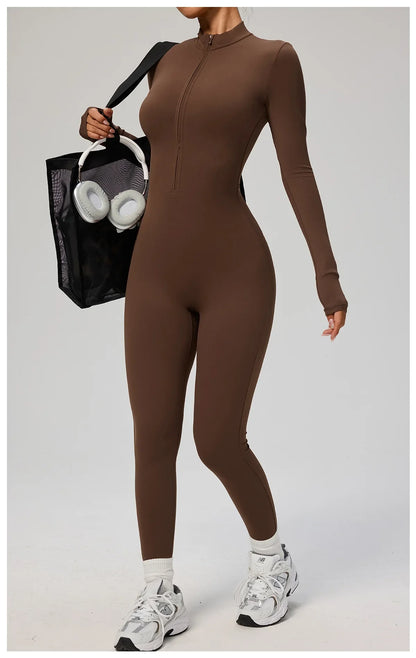 Tianyi High-Intensity Fitness Long-Sleeve Yoga Bodysuit Sensation Tight-Fitting Sportswear for Women Made in China