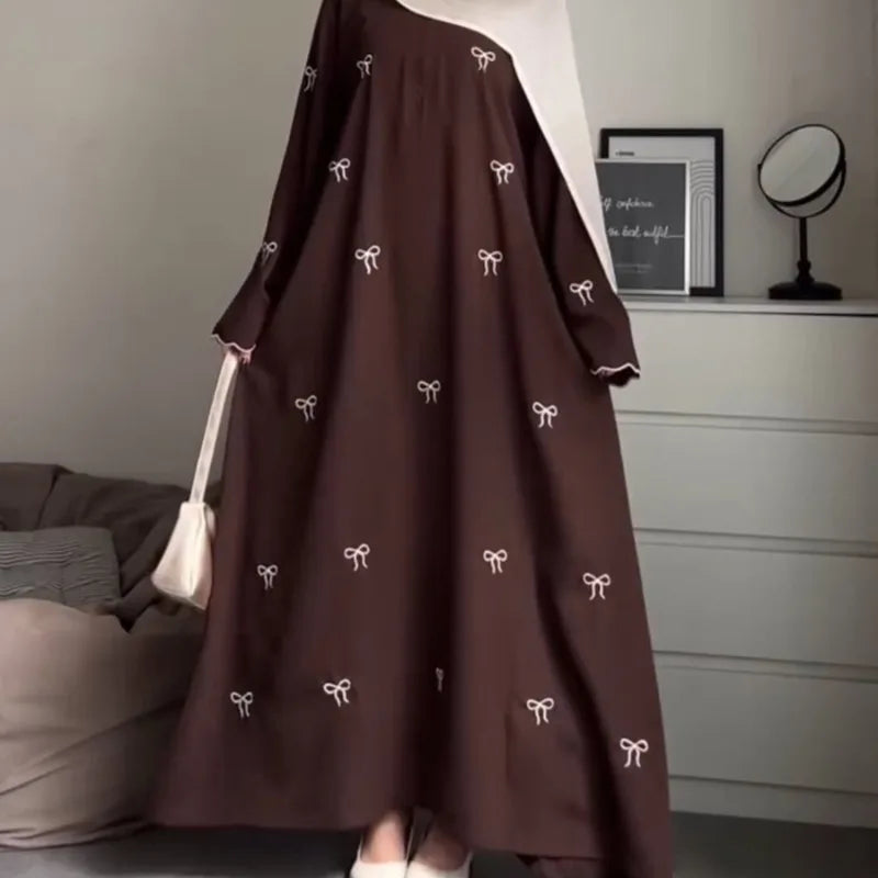 Luxus Dubai Schmetterling Stickerei Abaya Muslimische Frauen Modest Kleid Islamischen Femme Urlaub Outfit 2025, Mode Türkei Kaftan Robe.