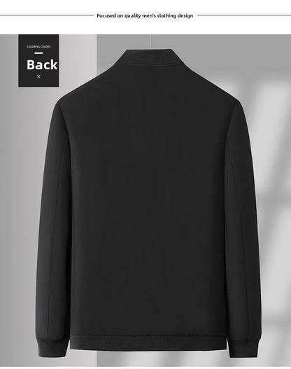 Premium Wrinkle Free Reversible Breathable Baseball Collar Men Blazer Jacket Business Casual Windbreaker Lightweight Coats.