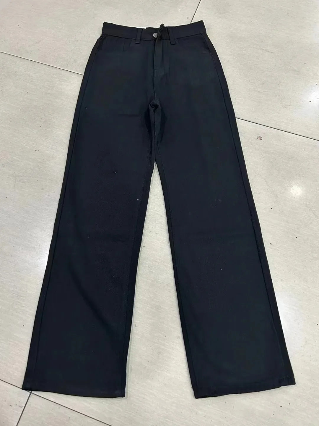 High Waist Floor-Length Deep Blue Wide Leg Jeans Women's Loose Slimming Style Trendy Korean Version Casual Fashionable.