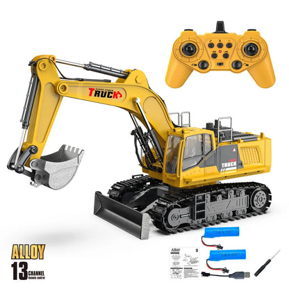 Alloy Rc Excavator Truck Toy Kids Remote Control Engineering Trucks Electric Vehicle Machine Games for Kids Boys Birthday Gifts