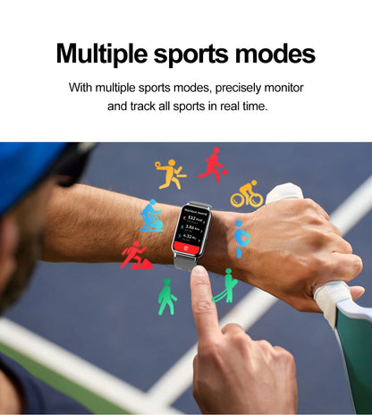 2025 New Grade Nursing Smart Watch AMOLED Blood Oxygen ECG + PPG Blood Pressure Body Temperature Bluetooth Health Smartwatch.