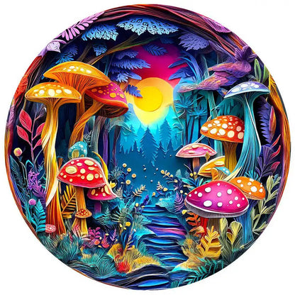 Wooden Animal Jigsaw Puzzle for Adults Kids Toy Circular Puzzle Puzzles Set Birthday Gift Brain Teaser Family Interactive Game.