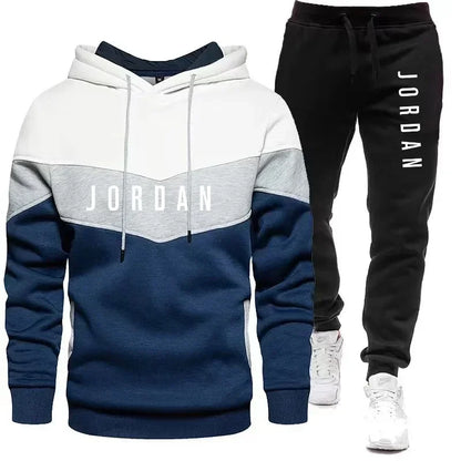 Men's casual jogging sportswear 2025, hoodie + casual sport pants, a warm and fashionable autumn and winter 2-piece set.