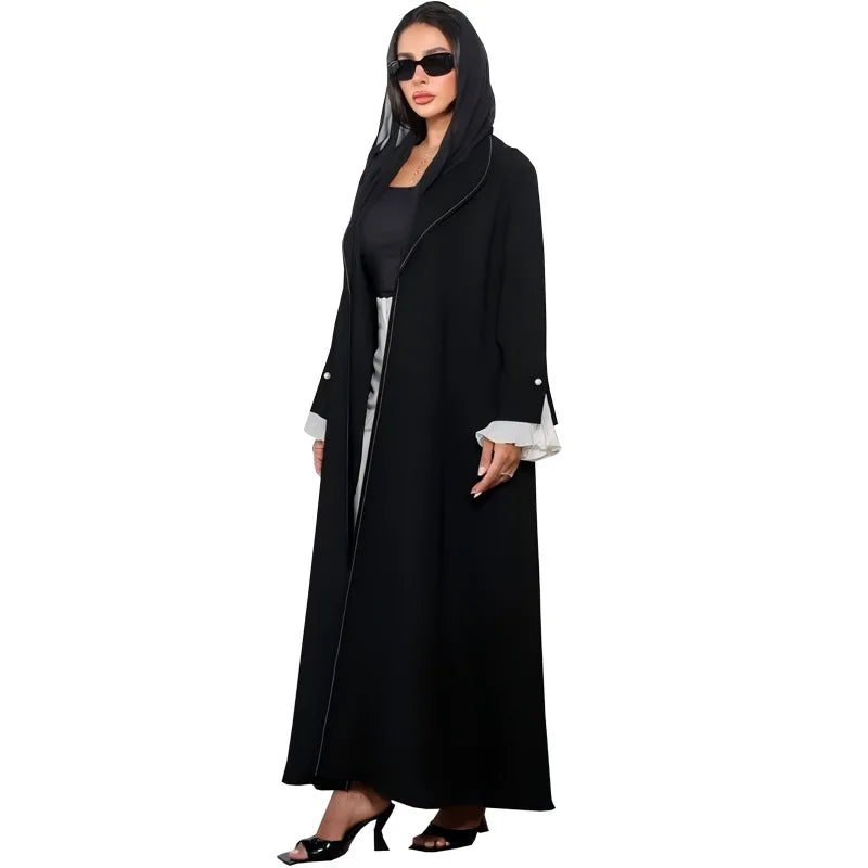 Eid Djellaba Ramadan Muslim Women Maxi Dress Dubai Open Abaya Kimono Cardigan Turkey Kaftan Kebaya Caftan Marocain Femme Robe.