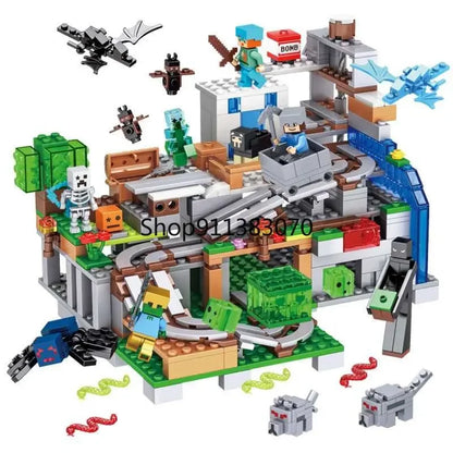 Myworld Small Village Jungle Treehouse Cave Building Blocks Children's Educational Bricks Toys Gift for Birthday.