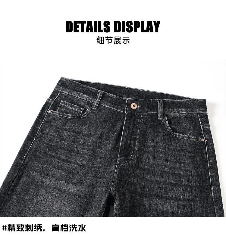 190 cm 200 cm hohe Jeans für Herren, gerade, normale Passform, Denim-Hose, männlich, Teeneeger, Stretch, extra lang, Länge 110, 115 cm, 120 cm, verlängert