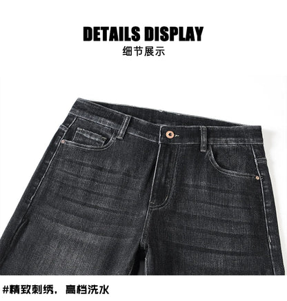 190 cm 200 cm hohe Jeans für Herren, gerade, normale Passform, Denim-Hose, männlich, Teeneeger, Stretch, extra lang, Länge 110, 115 cm, 120 cm, verlängert